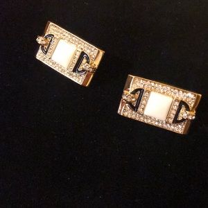 Rachel Zoe Art Deco Inspired Clip Earrings